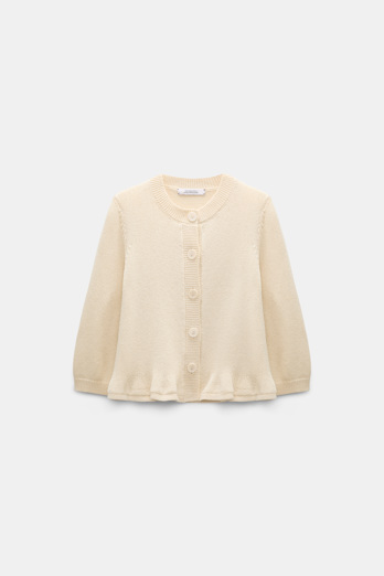 Dorothee Schumacher Cropped pullover with flounce effect icy lemon