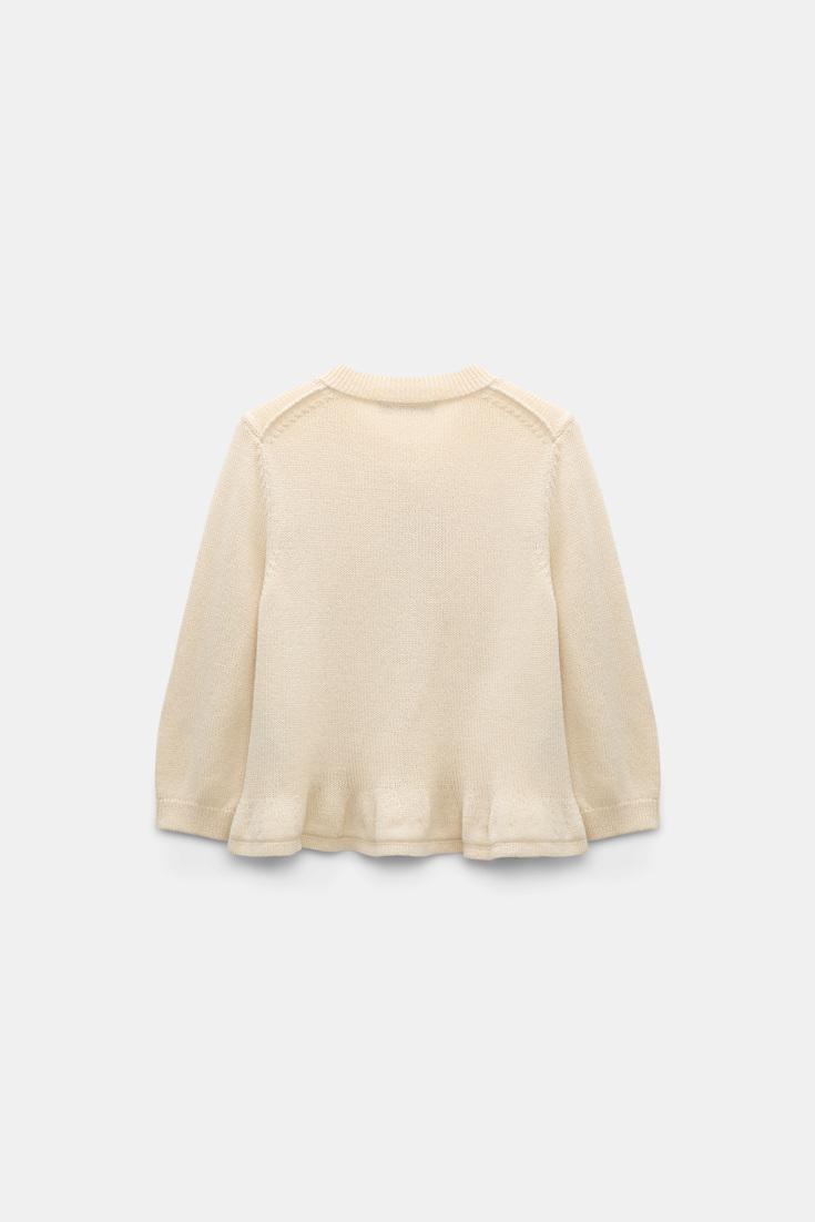 Dorothee Schumacher Cropped pullover with flounce effect icy lemon