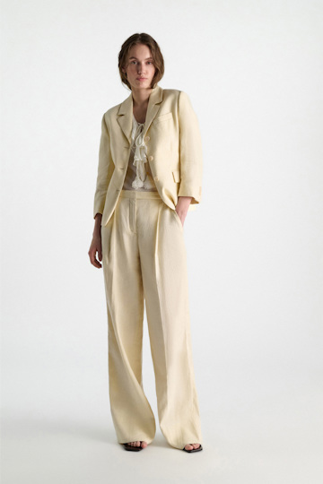 Dorothee Schumacher Blouse-style T-shirt with laced plastron orchid white