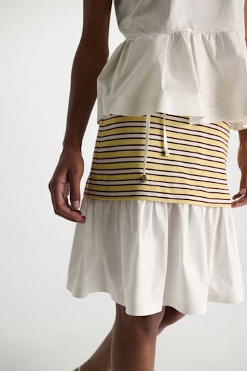 Dorothee Schumacher Gestreifter Rock mit Volantsaum jersey stripe