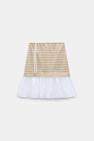 Dorothee Schumacher Gestreifter Rock mit Volantsaum jersey stripe