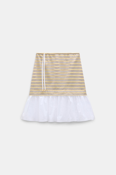 Dorothee Schumacher Striped skirt with flounce hem jersey stripe