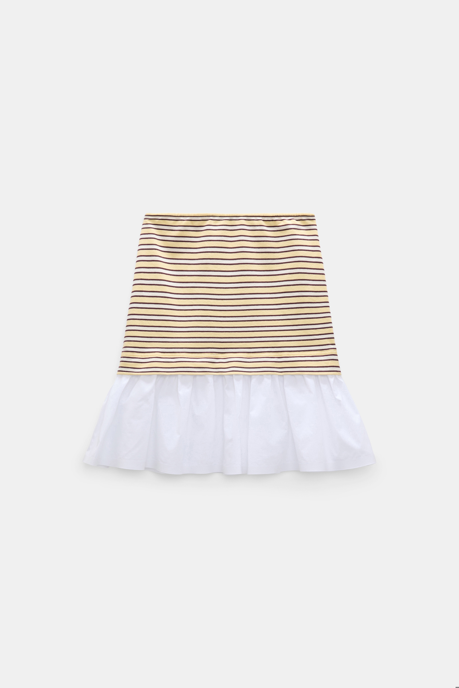 Dorothee Schumacher Gestreifter Rock mit Volantsaum jersey stripe