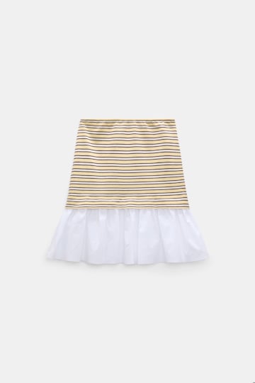 Dorothee Schumacher Gestreifter Rock mit Volantsaum jersey stripe