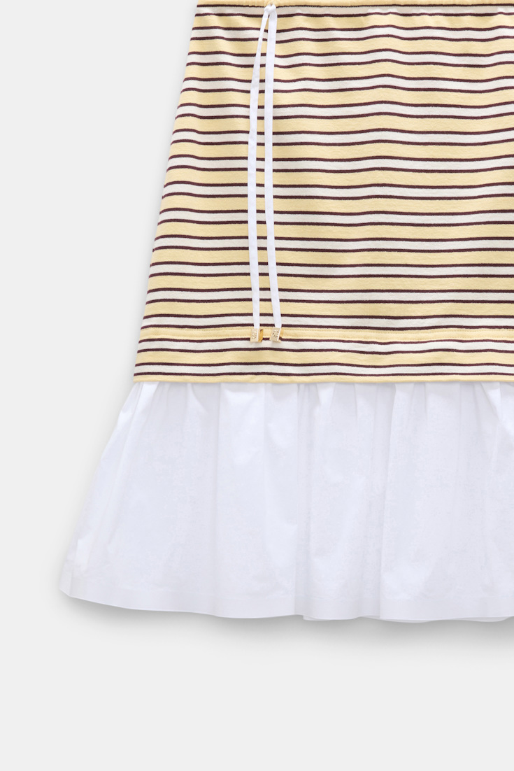 Dorothee Schumacher Gestreifter Rock mit Volantsaum jersey stripe