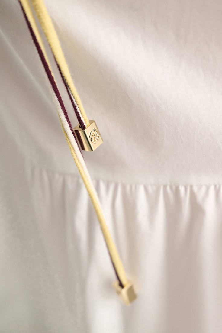 Dorothee Schumacher Long-sleeve striped polo with contrast collar jersey stripe