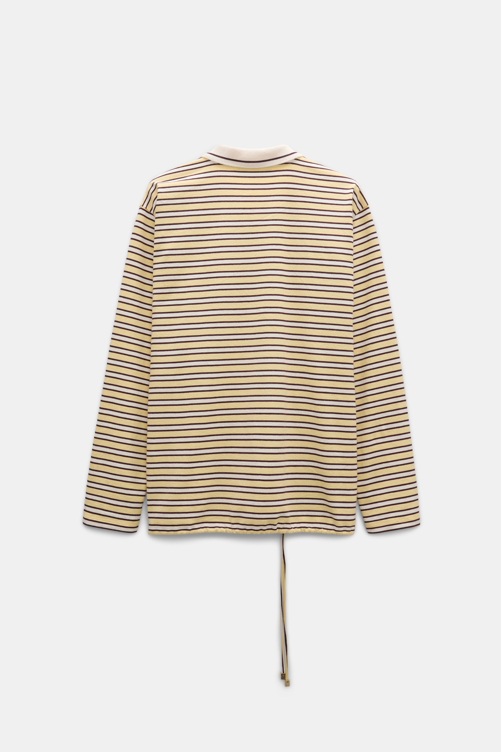 Dorothee Schumacher Long-sleeve striped polo with contrast collar jersey stripe