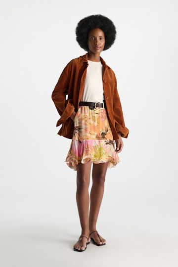 Dorothee Schumacher Rundhals-T-Shirt in verkürzter Passform canvas white