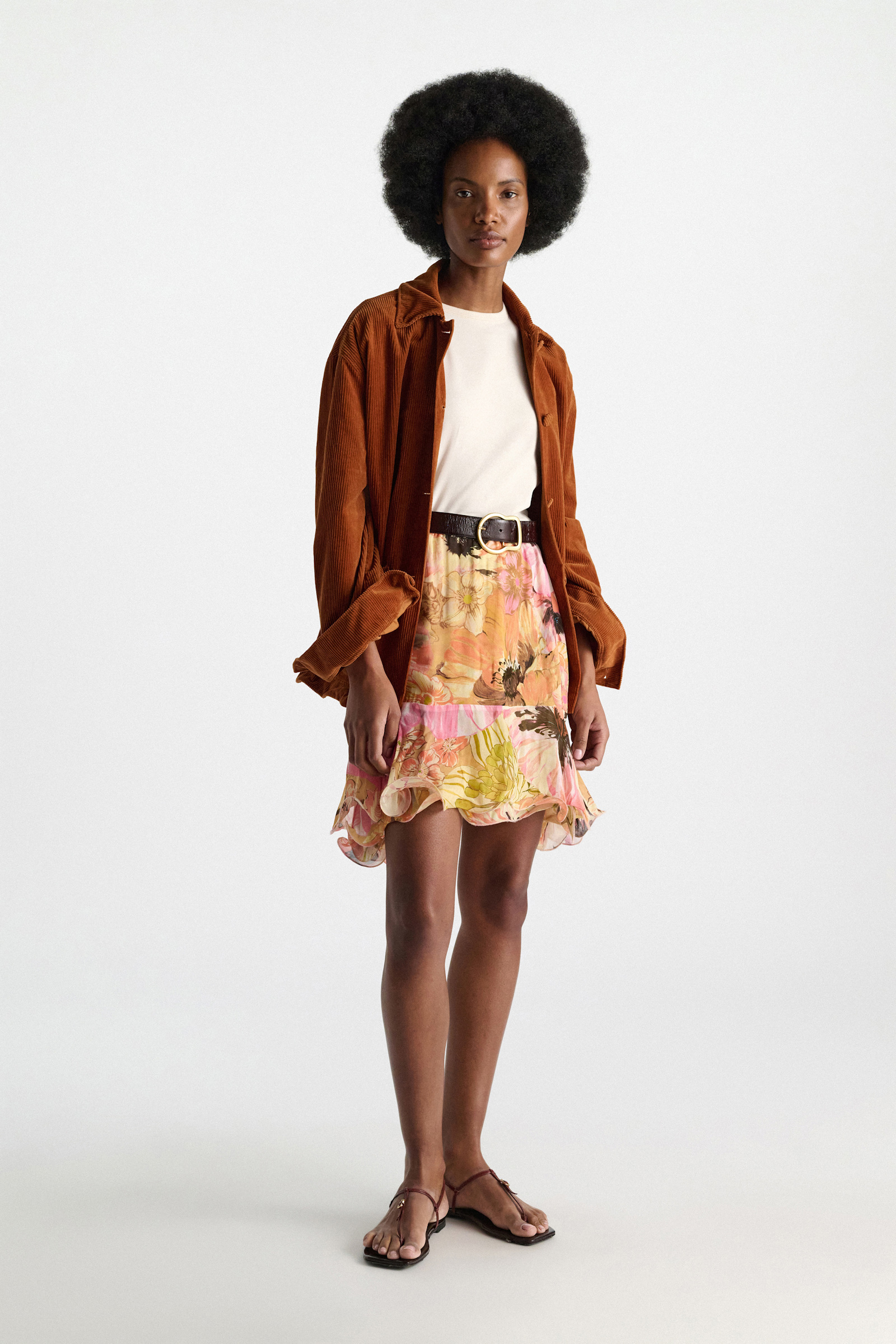 Dorothee Schumacher Rundhals-T-Shirt in verkürzter Passform canvas white