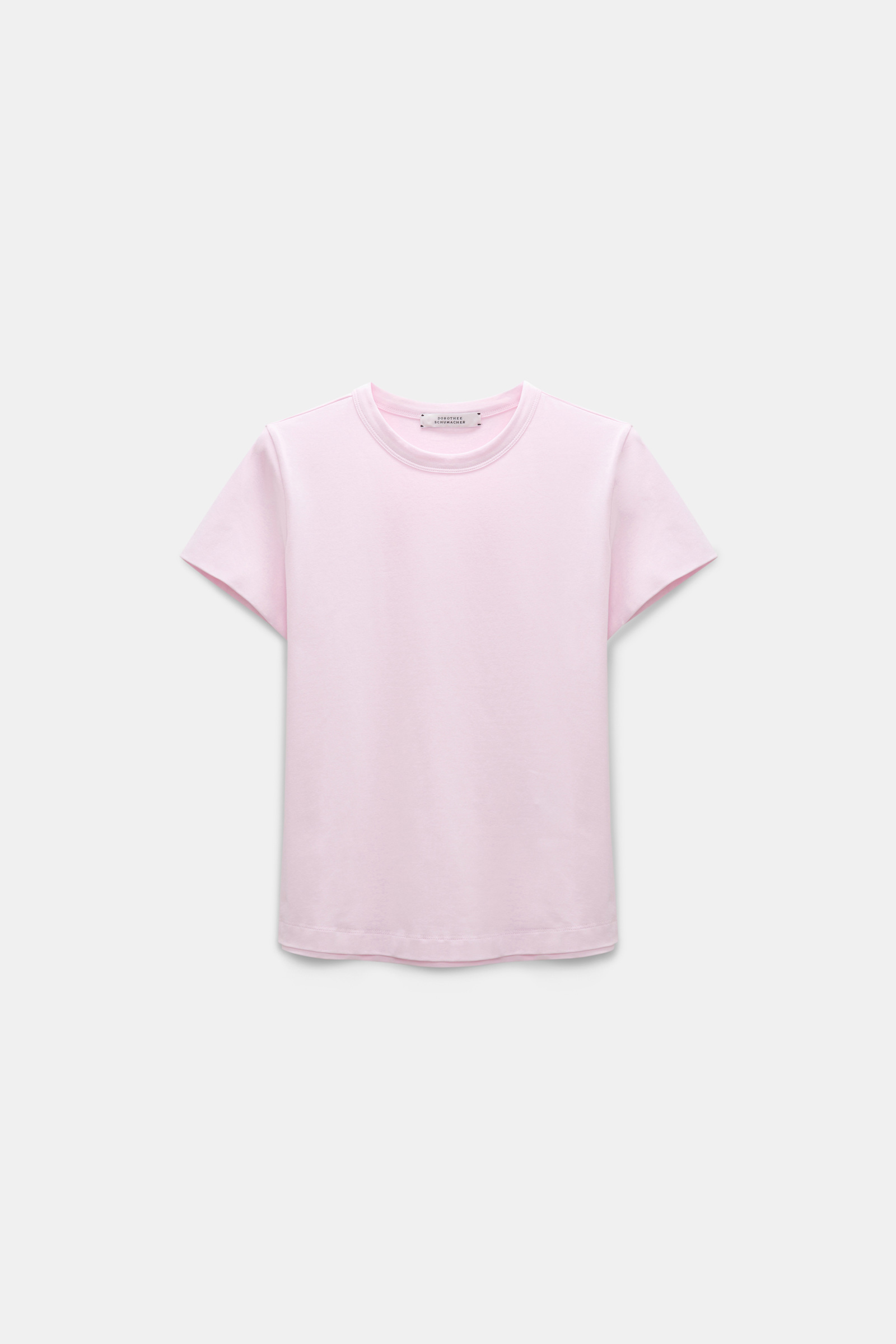 Dorothee Schumacher Rundhals-T-Shirt in verkürzter Passform shadowy candy