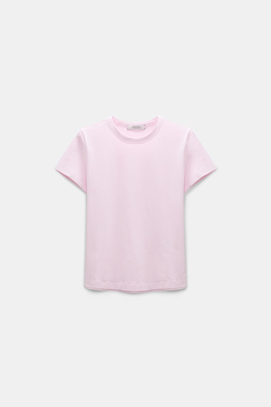 Dorothee Schumacher Round neck shrunken T-shirt shadowy candy
