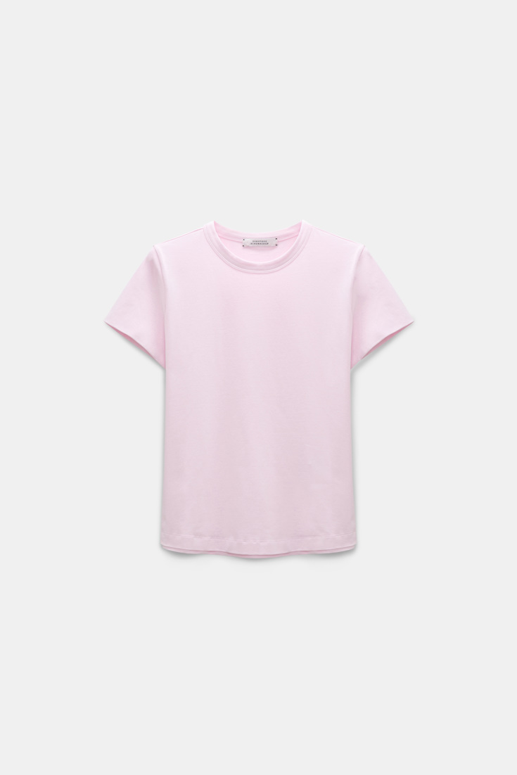 Dorothee Schumacher Rundhals-T-Shirt in verkürzter Passform shadowy candy