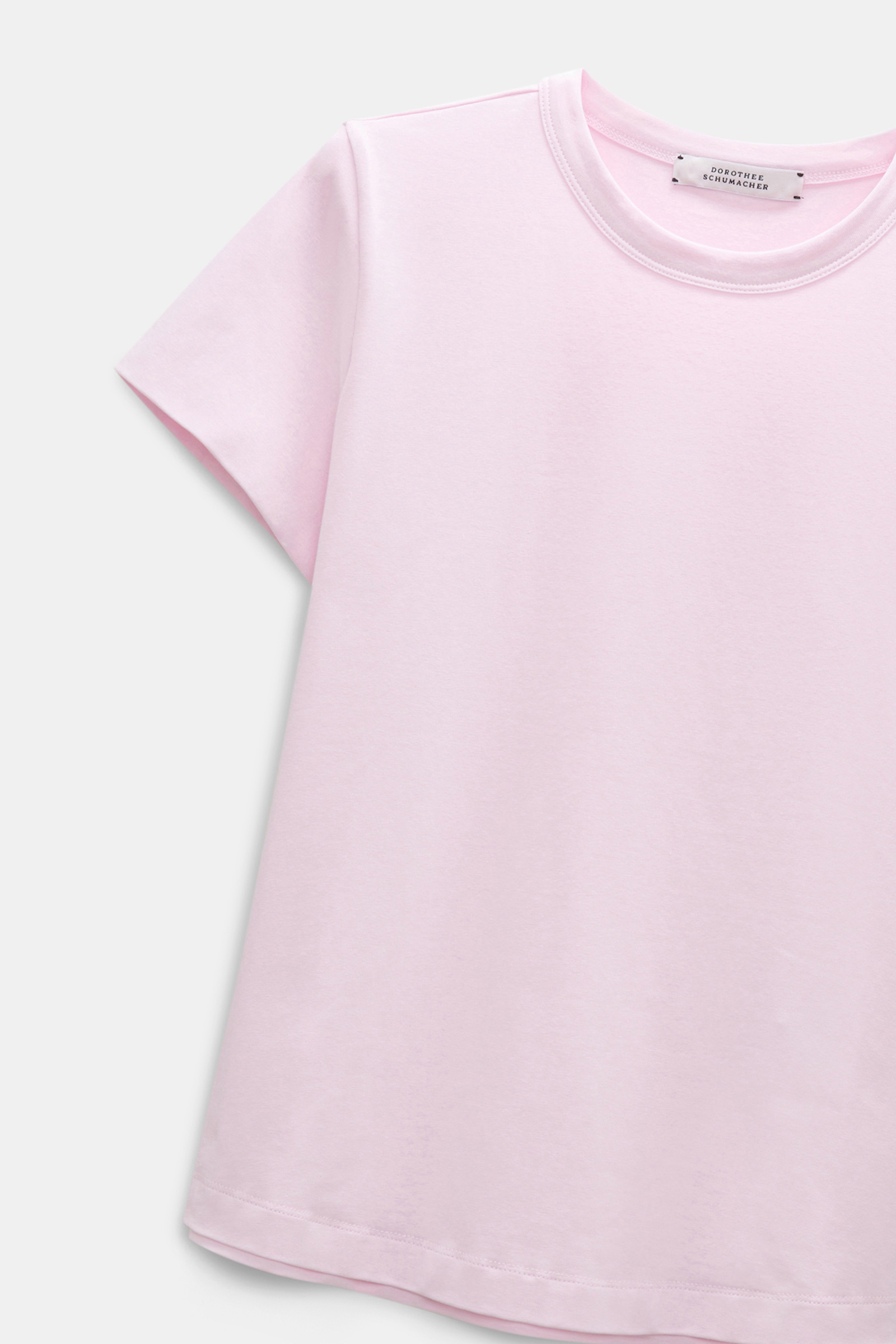 Dorothee Schumacher Rundhals-T-Shirt in verkürzter Passform shadowy candy