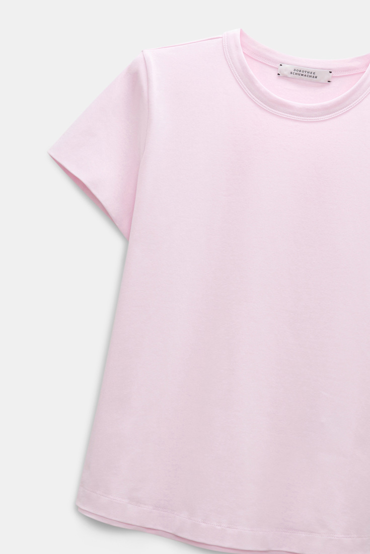 Dorothee Schumacher Rundhals-T-Shirt in verkürzter Passform shadowy candy