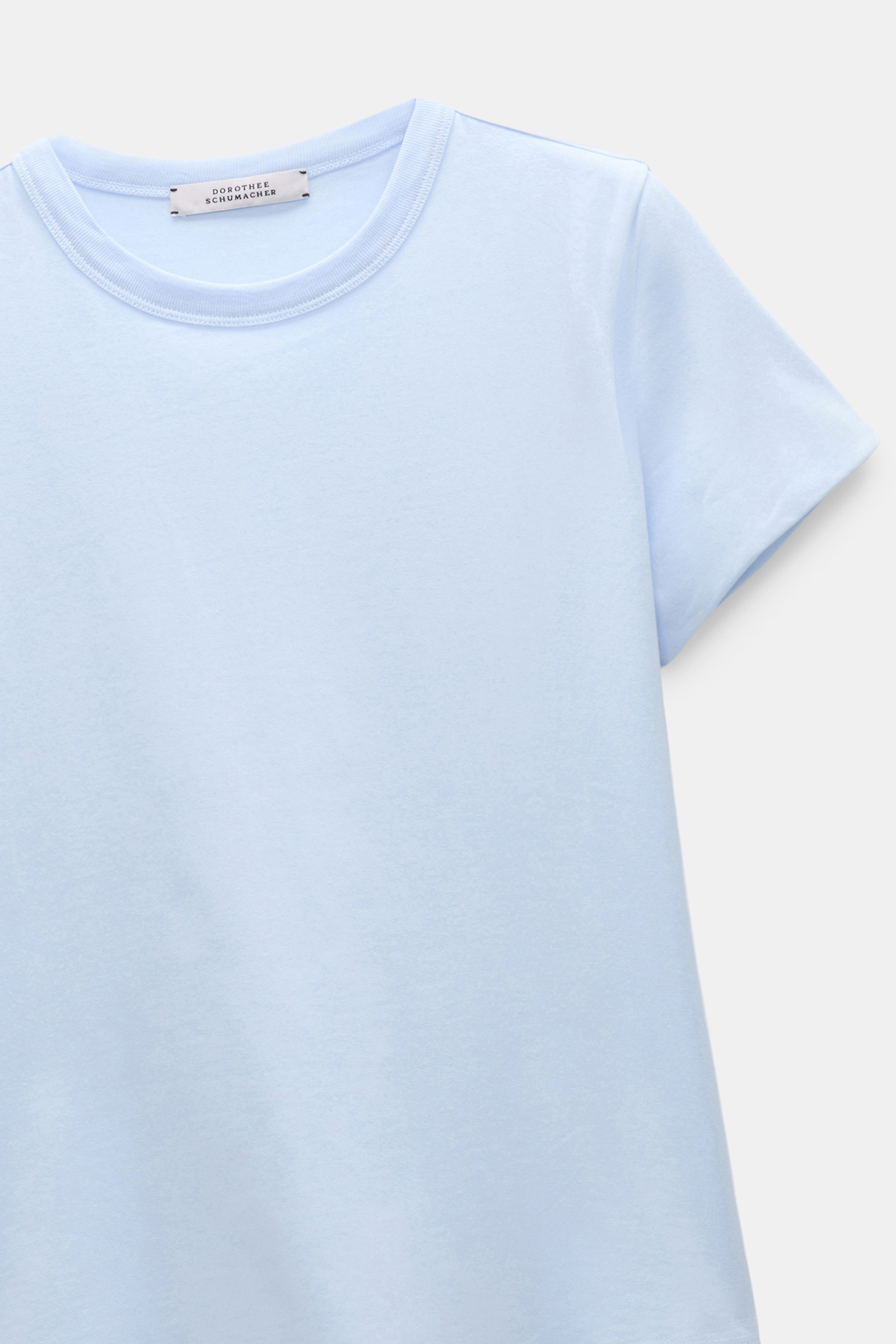 Dorothee Schumacher Rundhals-T-Shirt in verkürzter Passform sky