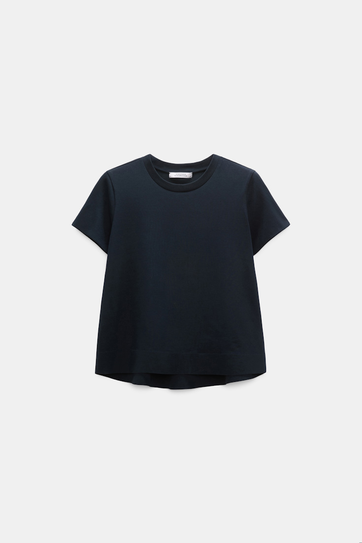 Dorothee Schumacher Flared Rundhalsshirt dark navy