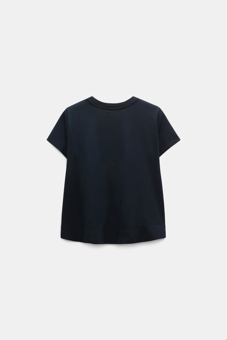 Dorothee Schumacher Flared Rundhalsshirt dark navy