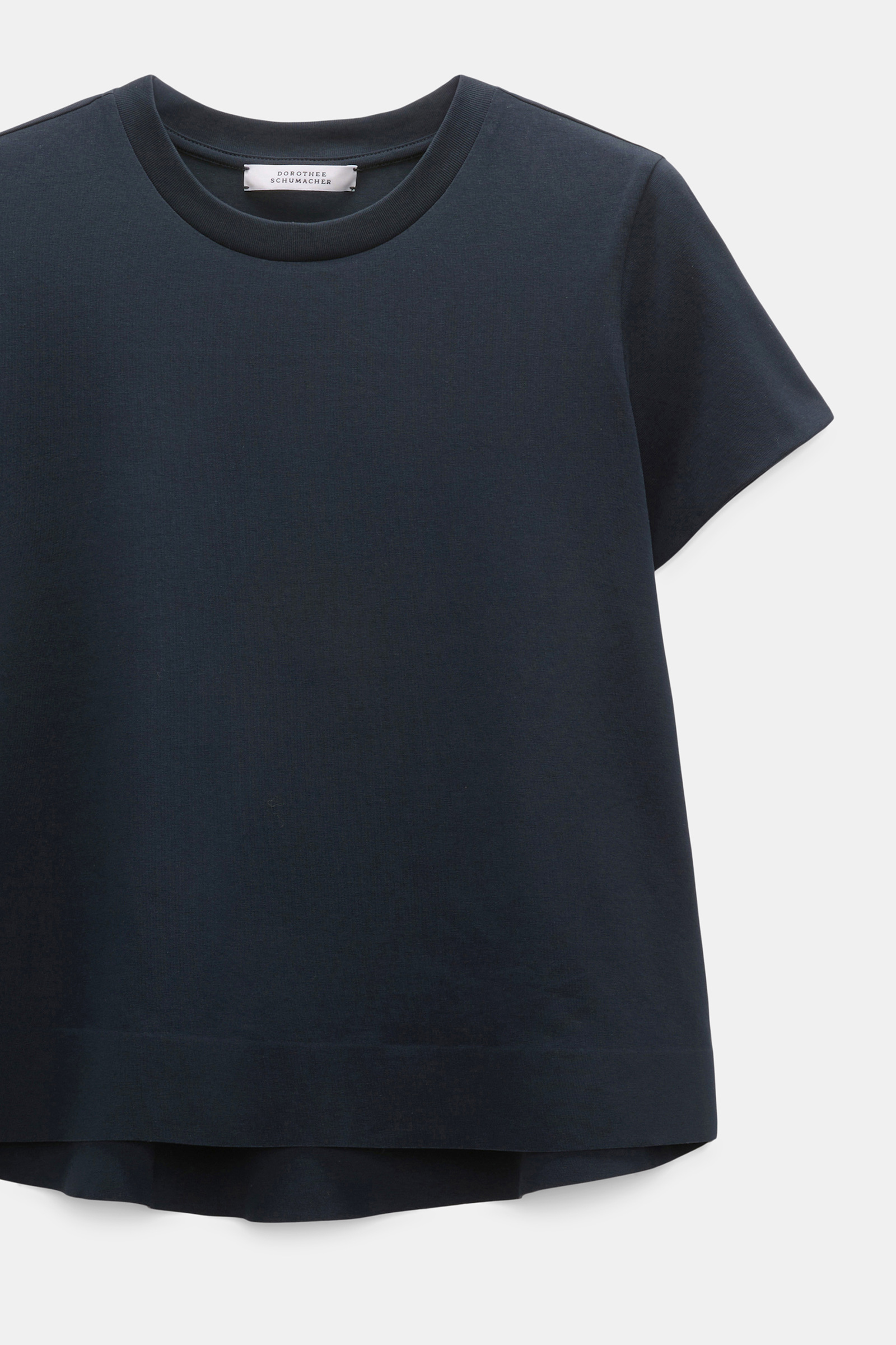 Dorothee Schumacher Flared Rundhalsshirt dark navy