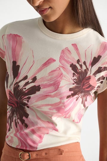 Dorothee Schumacher Baby-Tee Printshirt poppy flower pink