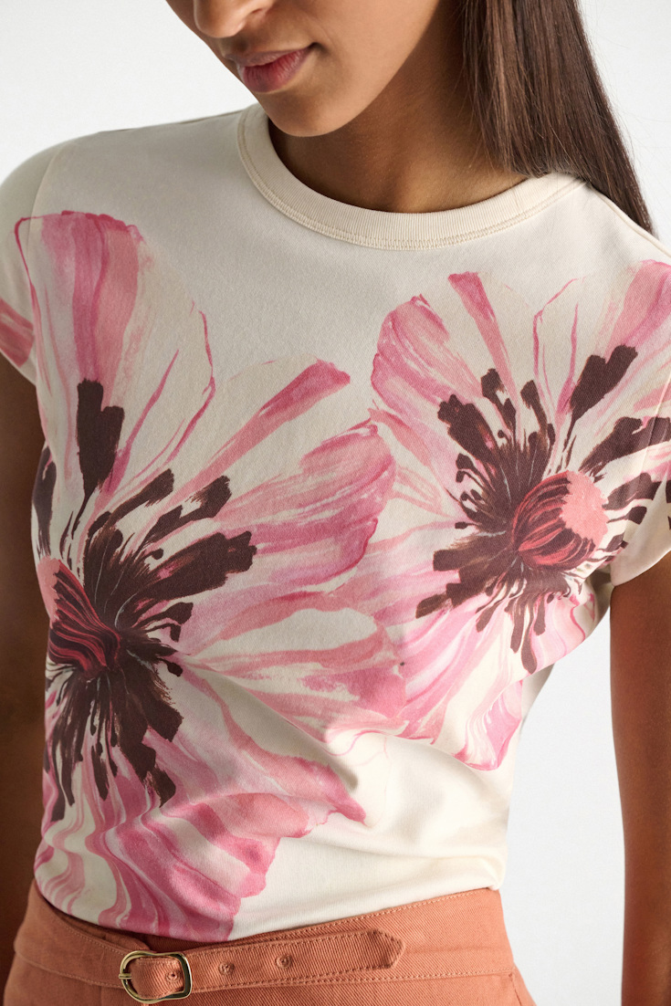 Dorothee Schumacher Baby-Tee Printshirt poppy flower pink