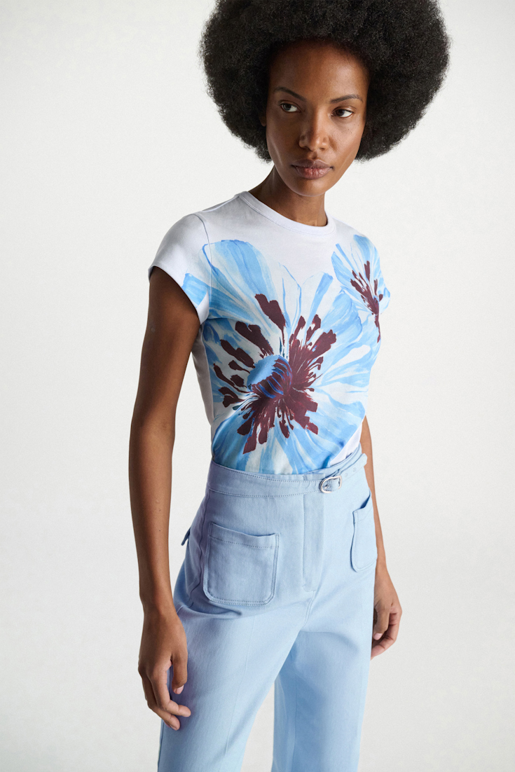 Dorothee Schumacher Baby-Tee Printshirt poppy flower blue