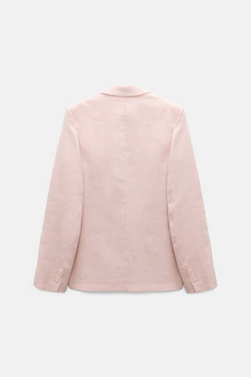 Dorothee Schumacher Double-breasted linen-cotton blazer powder