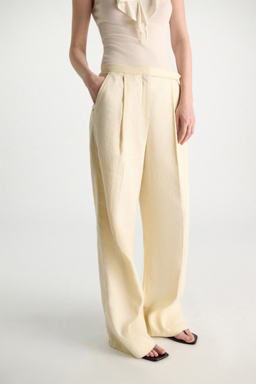 Dorothee Schumacher Linen-cotton pants champagner