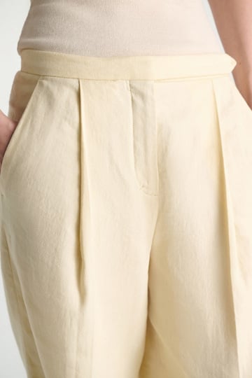 Dorothee Schumacher Linen-cotton pants champagner