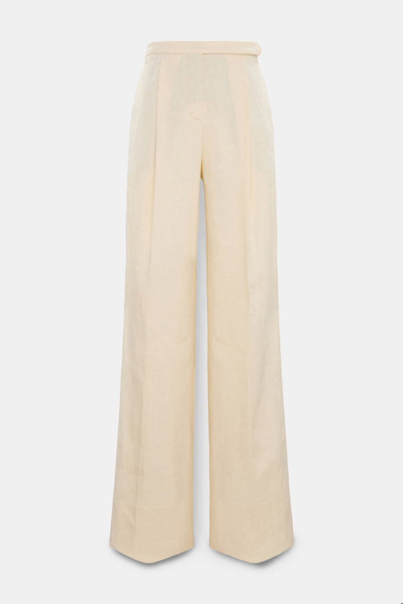 Dorothee Schumacher Women's Beige Linen-Cotton Pants Xxs