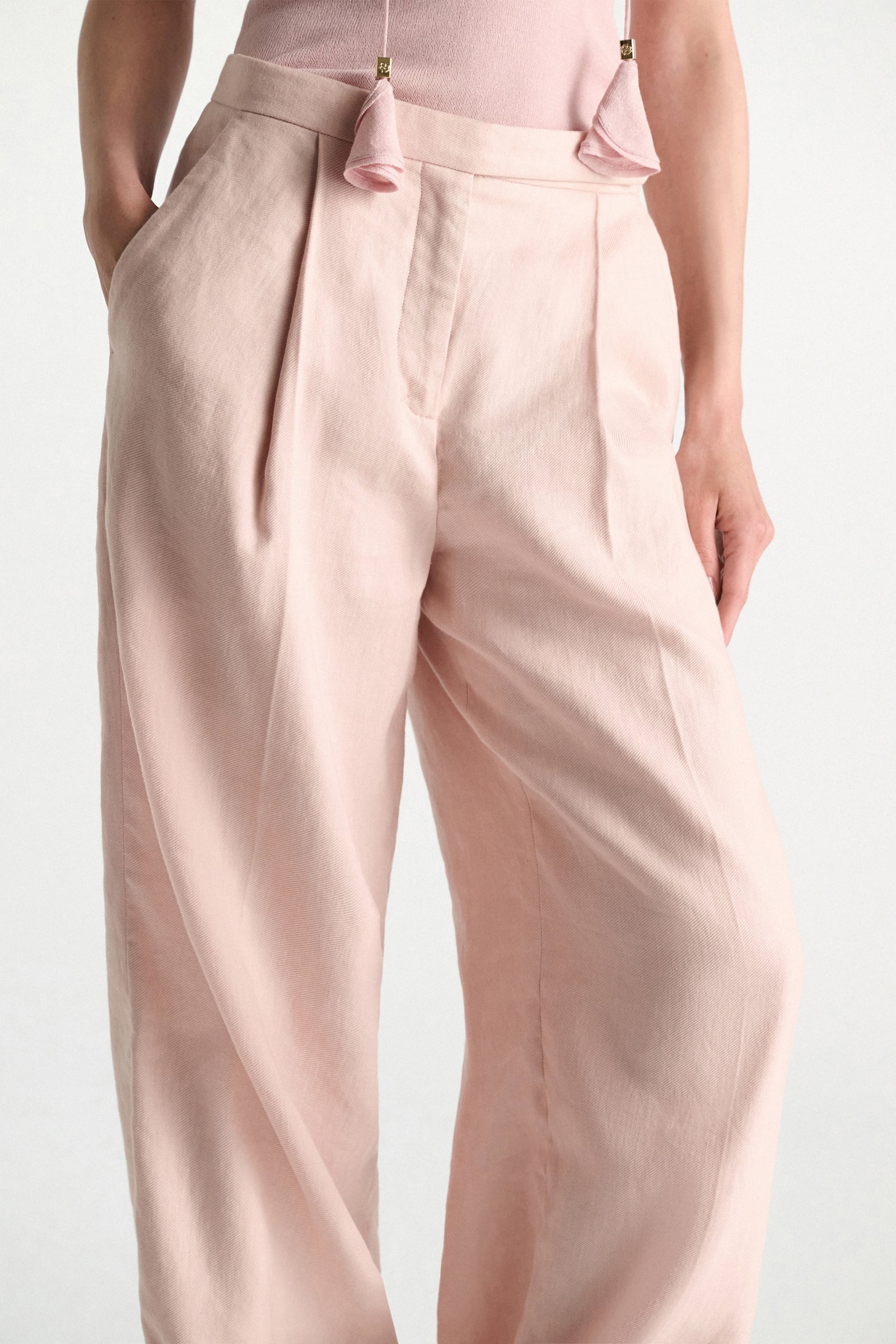 Dorothee Schumacher Linen-cotton pants powder