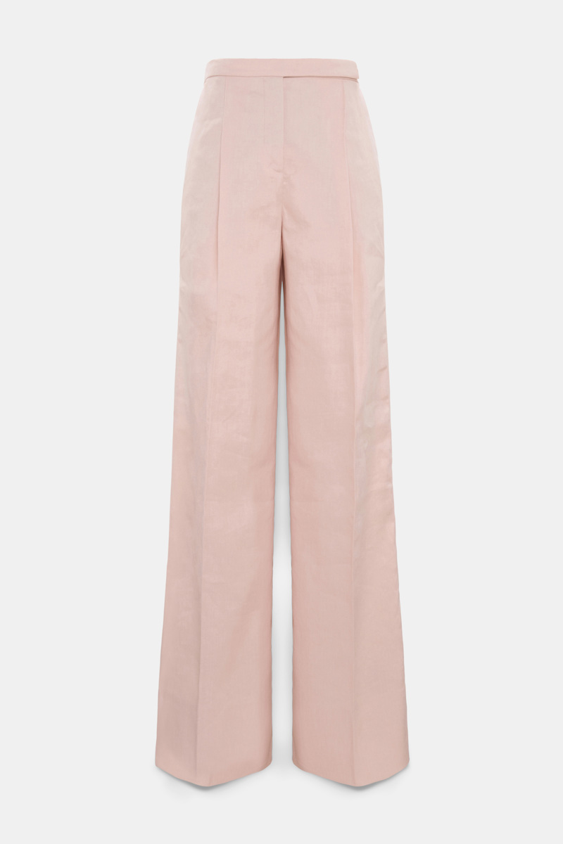 Dorothee Schumacher Women's Light Pink Linen-Cotton Pants Small