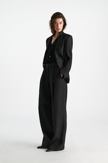 Dorothee Schumacher Linen-cotton pants pure black