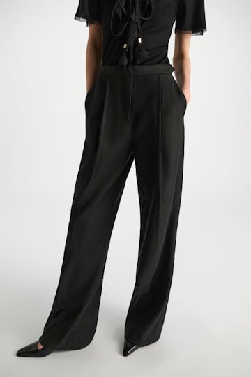 Dorothee Schumacher Linen-cotton pants pure black