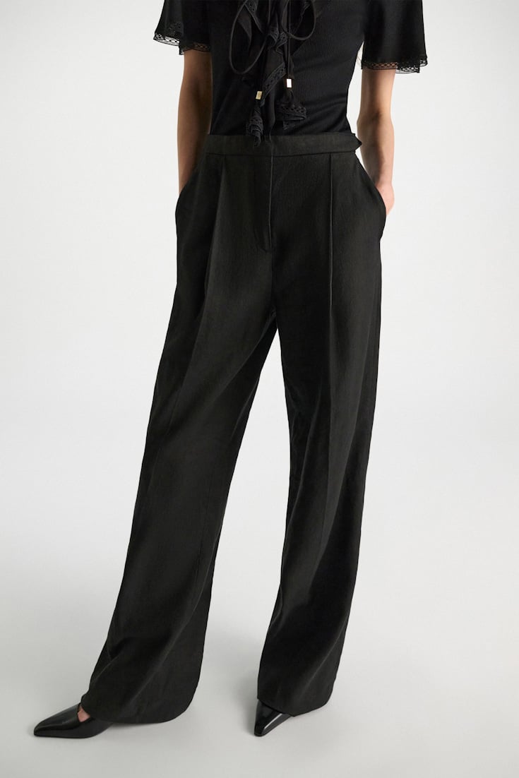 Dorothee Schumacher Linen-cotton pants pure black