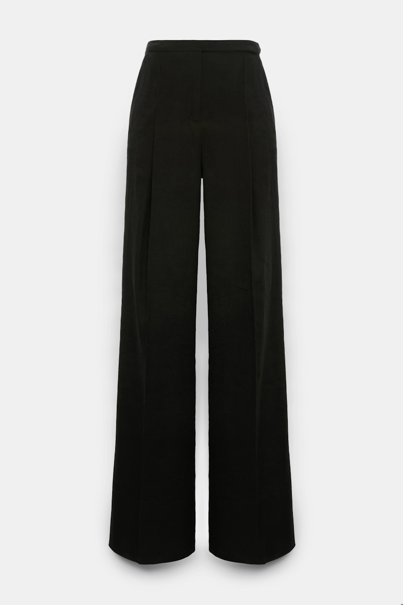 Dorothee Schumacher Women's Black Linen-Cotton Pants Medium
