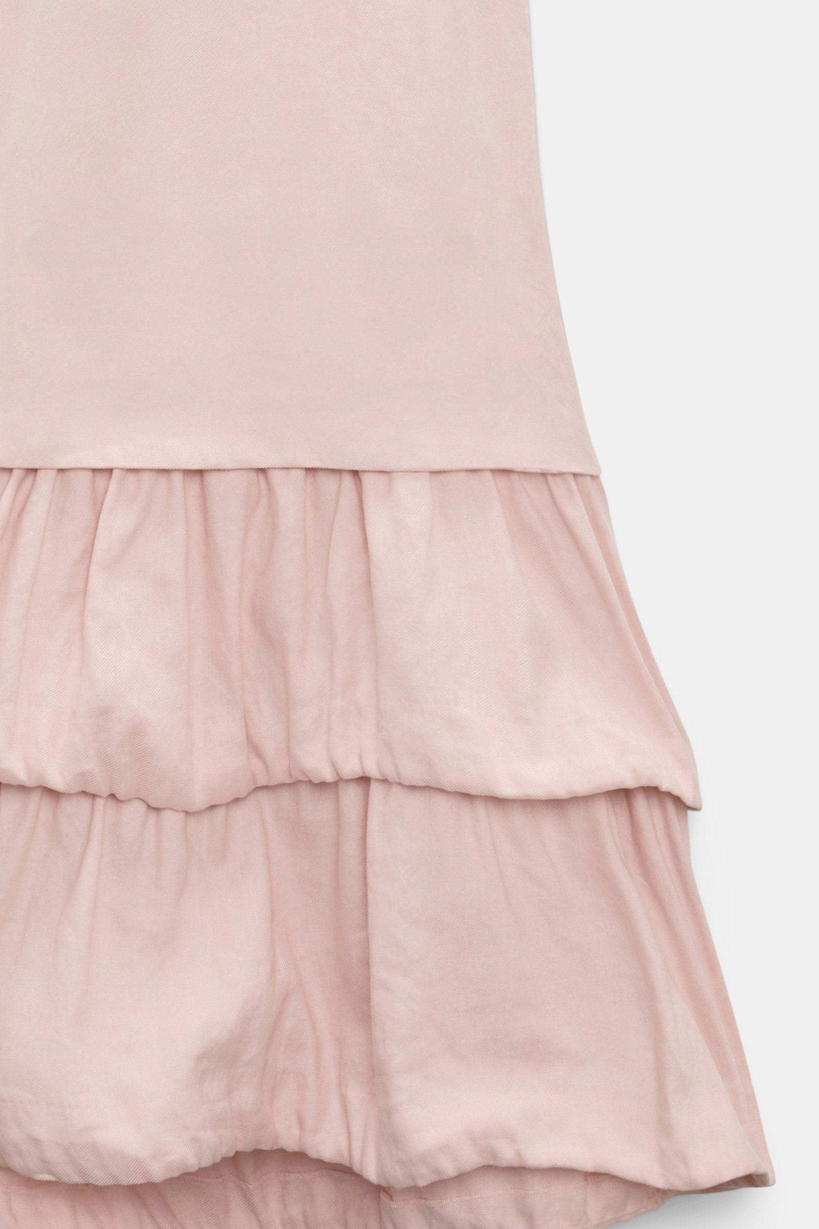 Dorothee Schumacher Midi-Kleid mit Memory Wire-Details aus Leinen und Baumwolle powder