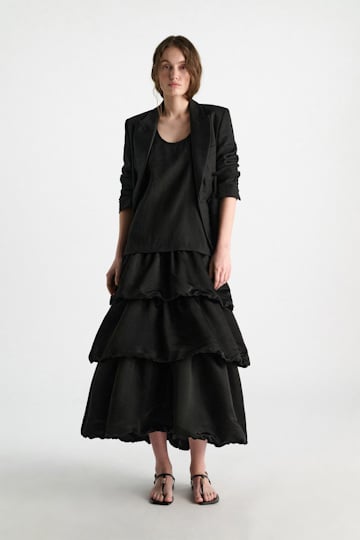 Dorothee Schumacher Patchwork-Kleid pure black