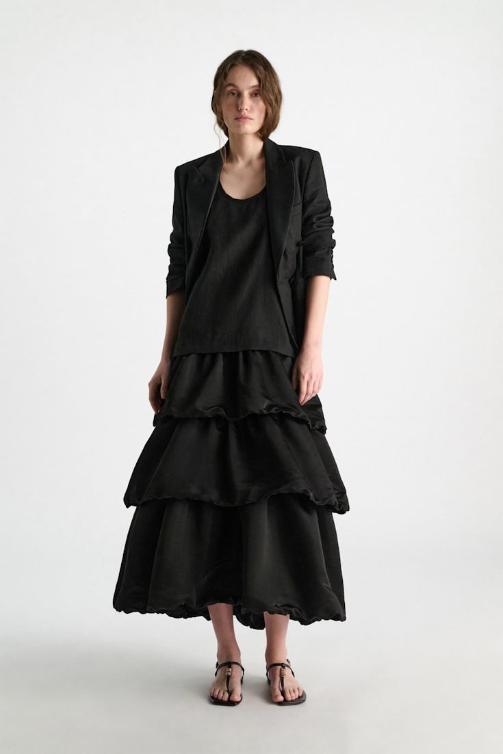 Dorothee Schumacher Patchwork-Kleid pure black