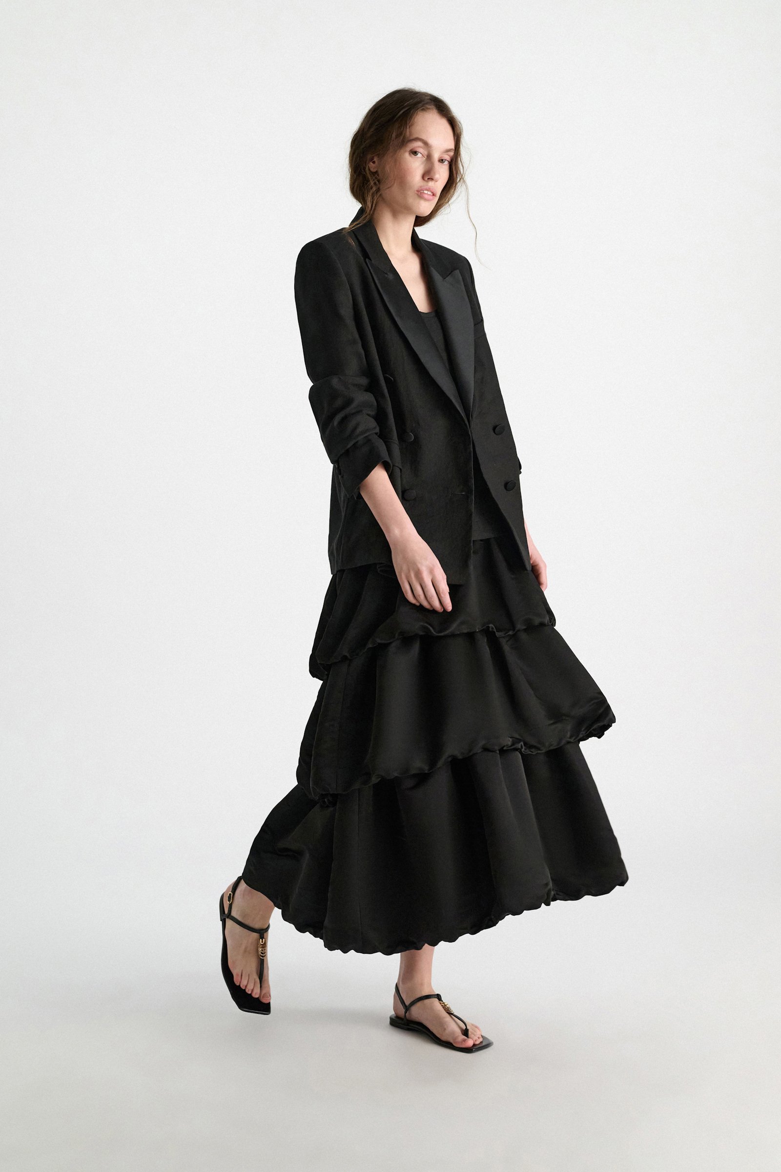 Dorothee Schumacher Patchwork-Kleid pure black