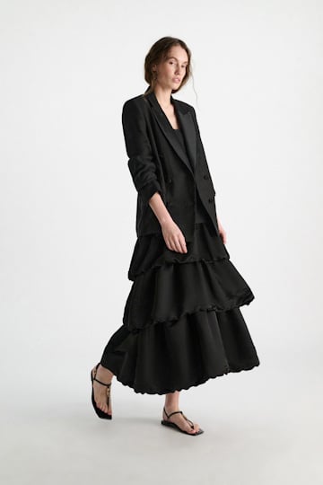 Dorothee Schumacher Patchwork-Kleid pure black