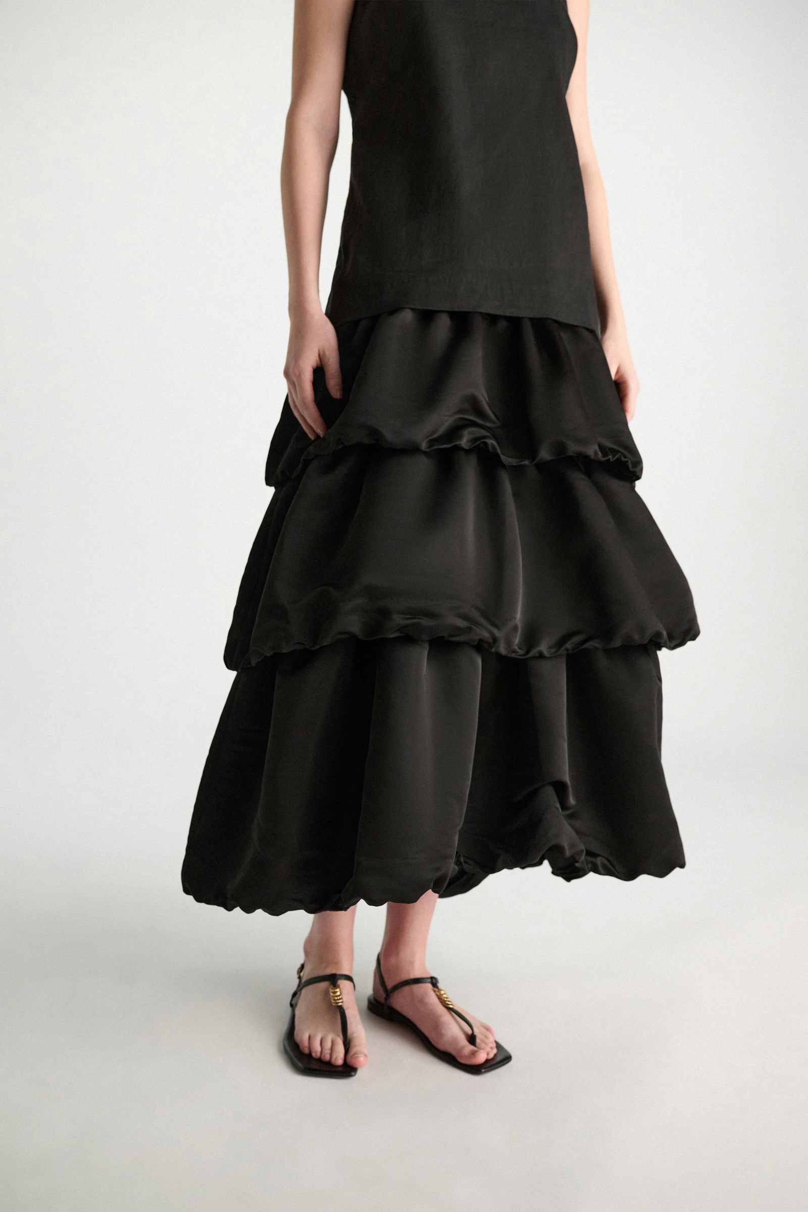 Dorothee Schumacher Patchwork-Kleid pure black