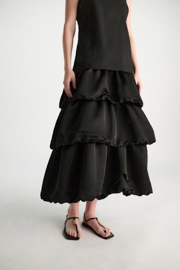 Dorothee Schumacher Patchwork-Kleid pure black