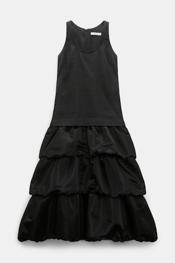 Dorothee Schumacher Patchwork-Kleid pure black