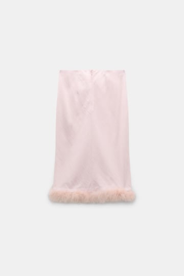 Dorothee Schumacher Kniellanger Rock mit Federn powder