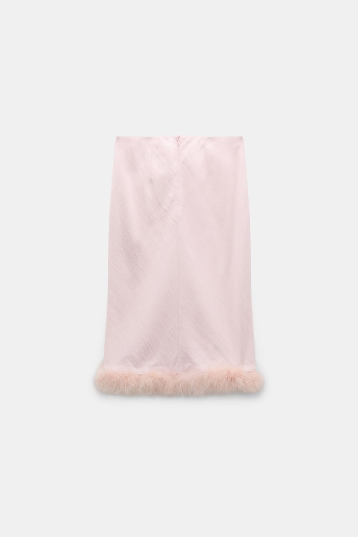 Dorothee Schumacher Kniellanger Rock mit Federn powder