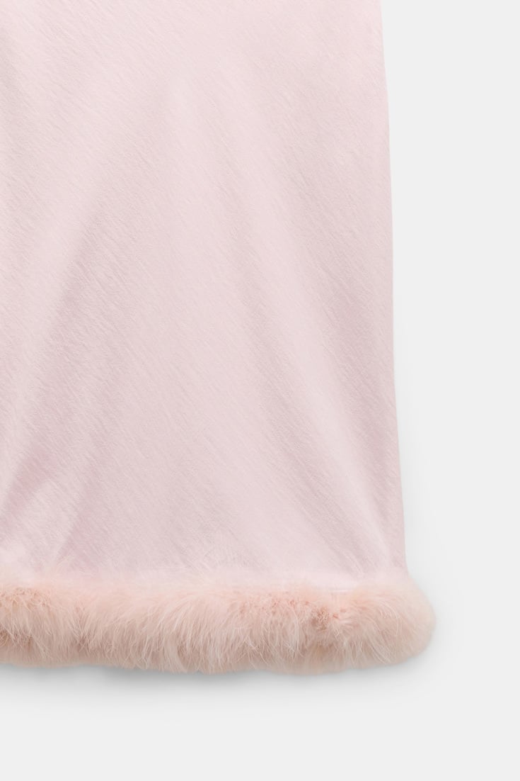 Dorothee Schumacher Kniellanger Rock mit Federn powder