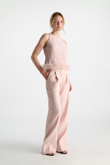 Dorothee Schumacher A-line top with feathers powder