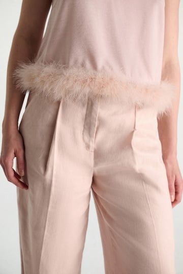 Dorothee Schumacher A-Linien Top mit Federn powder