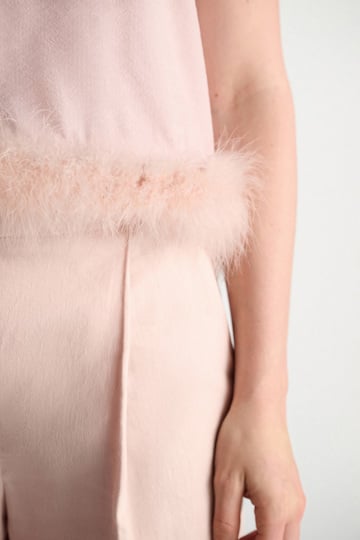 Dorothee Schumacher A-Linien Top mit Federn powder