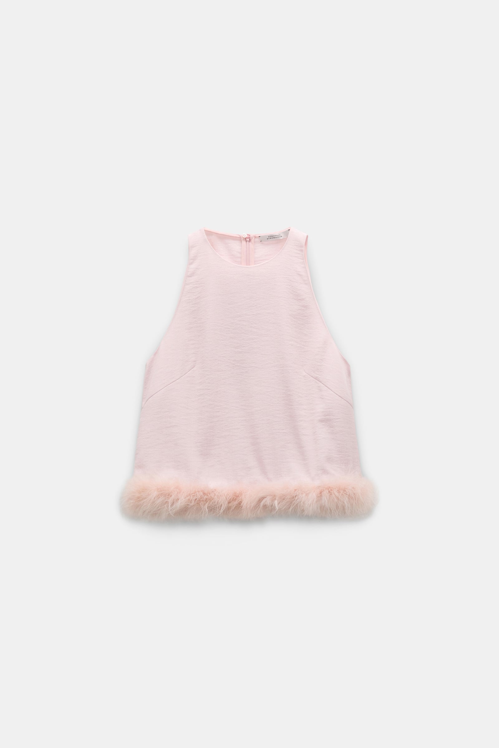 Dorothee Schumacher A-Linien Top mit Federn powder